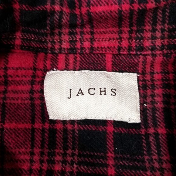 JACHS New York Brawny Lumberjack Cotton Flannel Shirt Mens XL Red Black Plaid - Picture 7 of 7